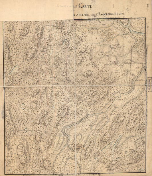 Buskerud amt nr 9: Situations Carte over Skjerper søndenfor Kaaberbergs-Elven: Buskerud