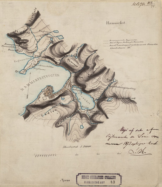 Finmarkens amt nr 43: Kart over Hammerfest: Finnmark