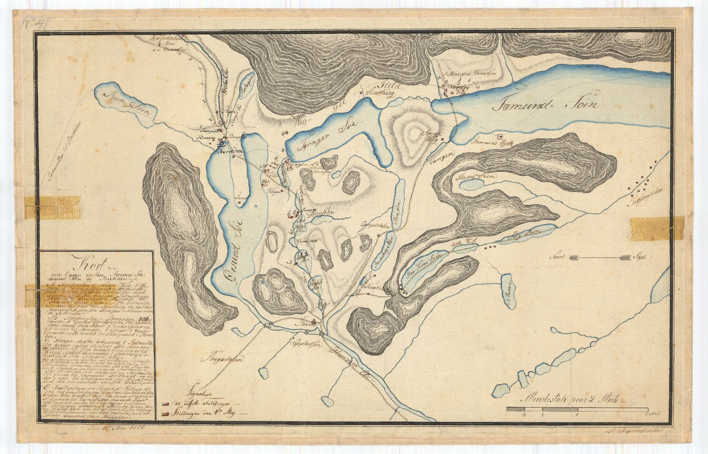 Hedemarkens amt nr 35: Kort over Egnen mellem Røraas, Fæmund Søen og Brekken: Hedmark