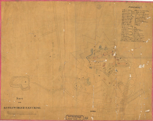Hedemarkens amt nr 44: Kart over Kongsvinger Fæstning: Hedmark