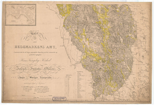 Hedemarkens amt nr 47-3: Kart over Hedemarkens Amt: Hedmark