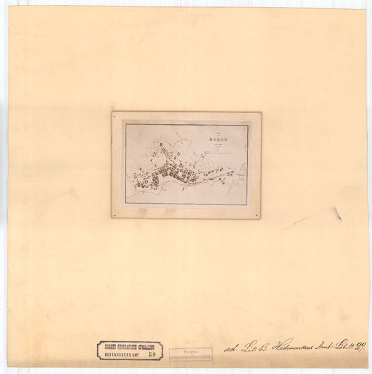 Hedemarkens amt nr 50: Kart over Hamar: Hedmark