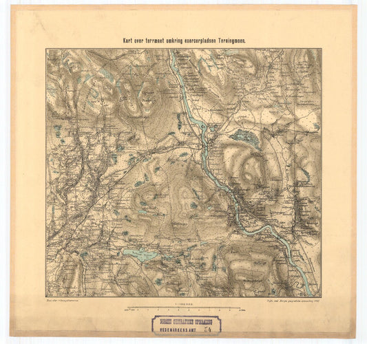 Hedemarkens amt nr 54: Kart over Terrænet: Hedmark