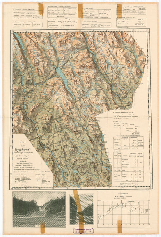 Hedemarkens amt nr 62: Kart over Trysilbanens: Hedmark