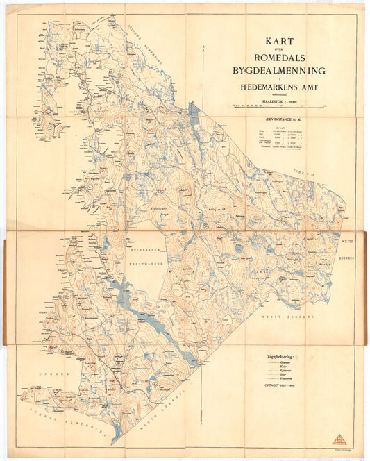 Hedemarkens amt nr 65: Kart over Romedals: Hedmark