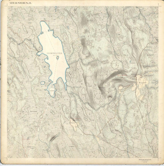 Hedemarkens amt nr 68: Kart over Vang og Furnes almenning: Hedmark