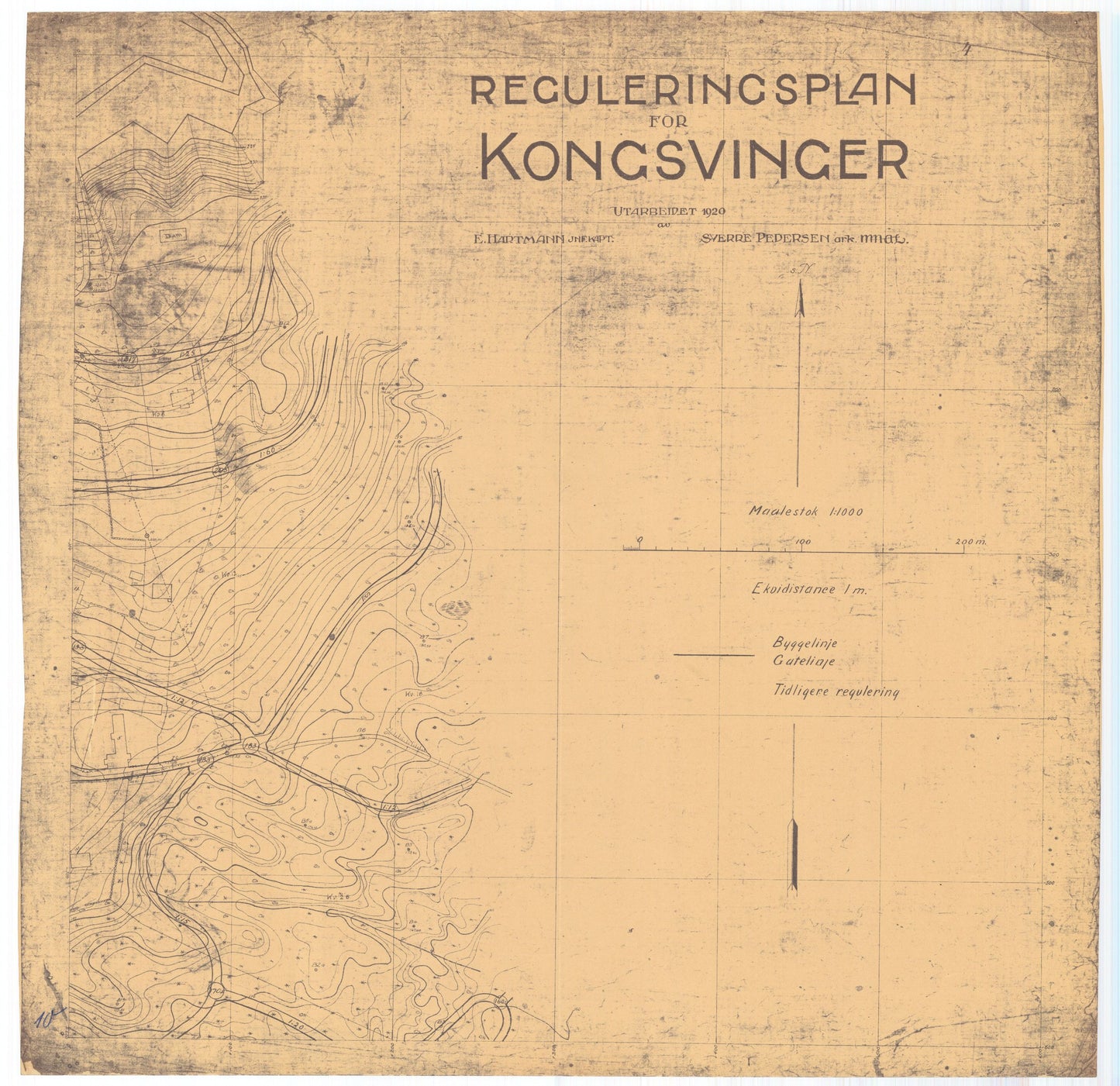 Hedemarkens amt nr 77-4: Kart over Kongsvinger: Hedmark
