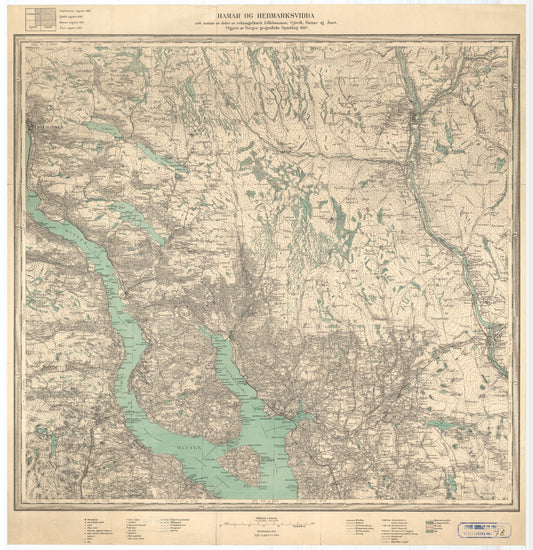 Hedemarkens amt nr 78: Kart over Hamar og Hedemarksvidda: Hedmark