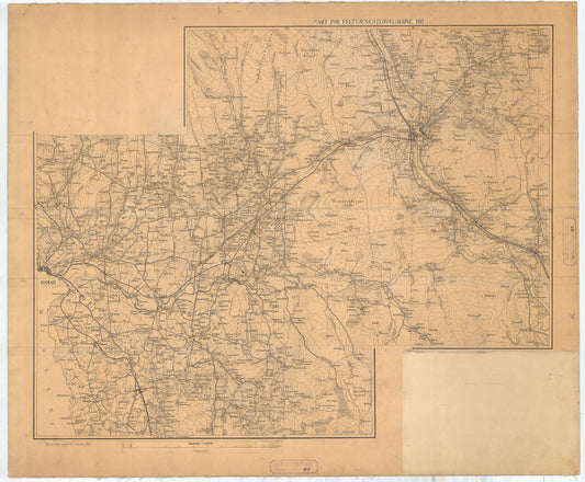 Hedemarkens amt nr 85-1: Kart for  felttjenesteøvelsene: Hedmark