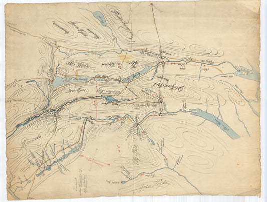 Hedemarkens amt nr 87: Kroki av terrenget mellom Glomma og Femunden: Hedmark