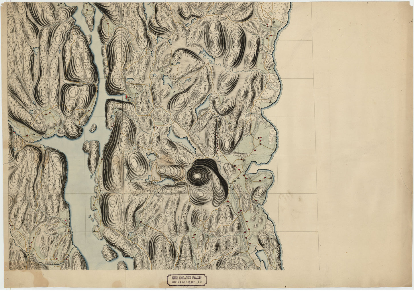 Jarlsberg og Larviks amt nr 12-6: Kart over en Del af Jarlsberg og Laurvigs Amt: Vestfold
