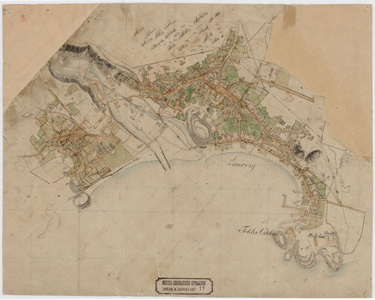 Jarlsberg og Larviks amt nr 17: Kart over Laurvig: Vestfold