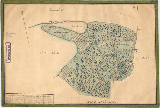 Jarlsberg-og-Larviks-amt nr 20: Kart over en Del af Fritzøe: Vestfold