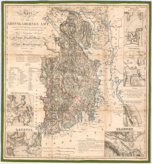 Jarlsberg-og-Larviks-amt nr 23-1: Kart over  Grevskabernes Amt: Vestfold