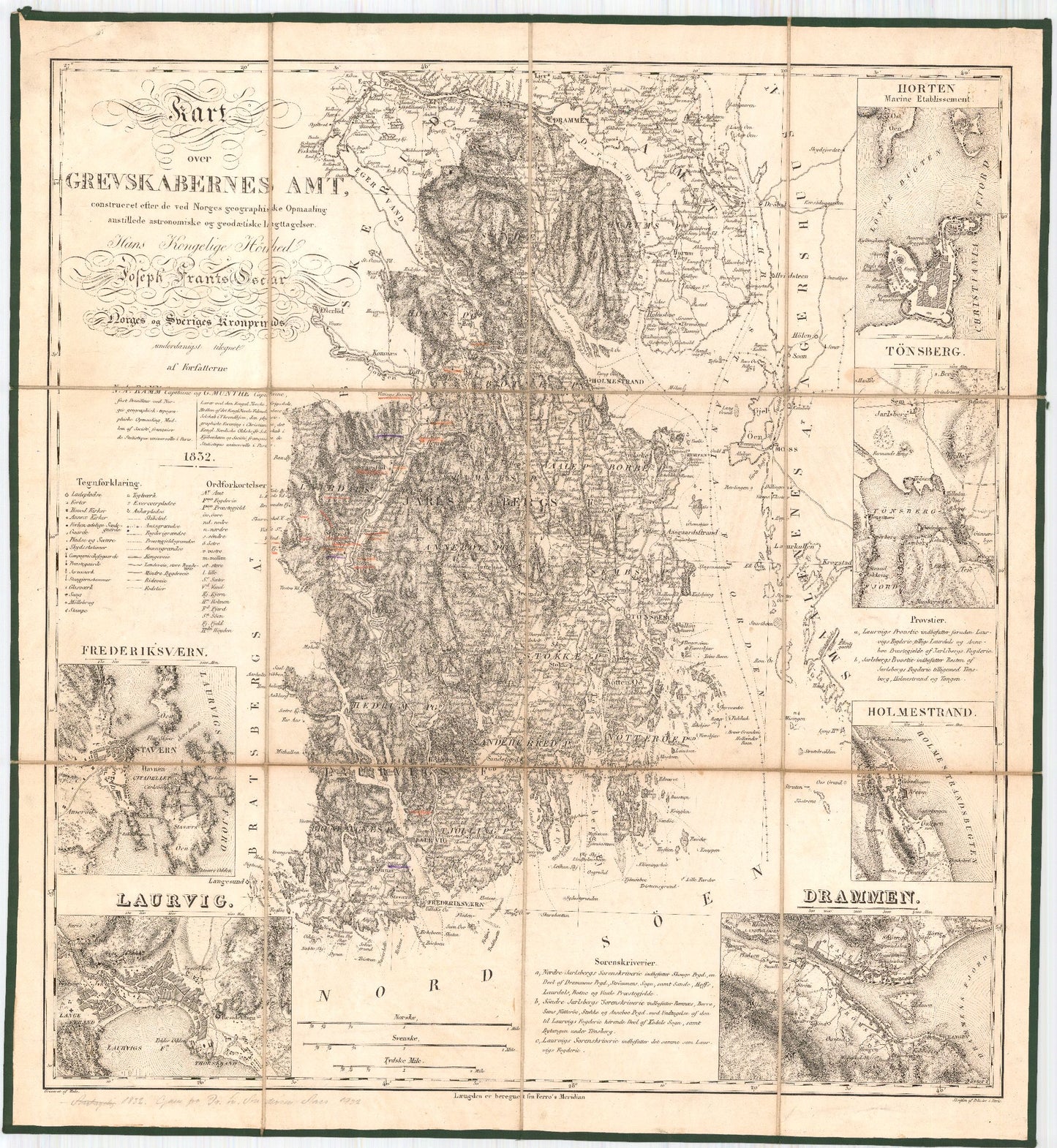 Jarlsberg-og-Larviks-amt nr 23-2: Kart over  Grevskabernes Am: Vestfold