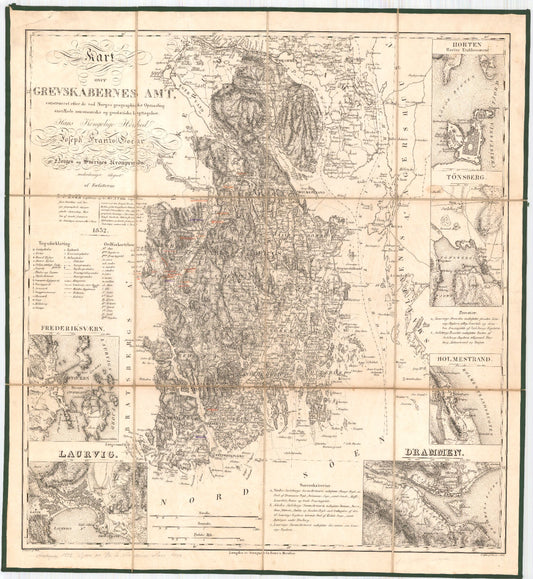 Jarlsberg-og-Larviks-amt nr 23-2: Kart over  Grevskabernes Am: Vestfold