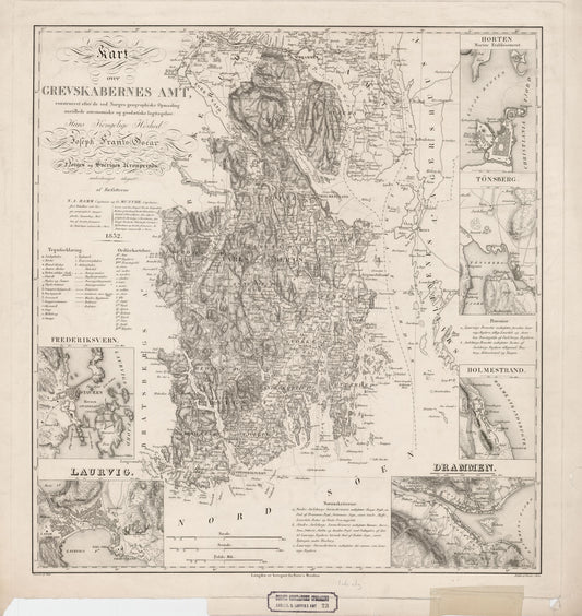 Jarlsberg og Larviks amt nr 23: Kart over Grevskabernes Amt: Vestfold