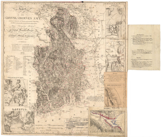 Jarlsberg-og-Larviks-amt nr 23: Kart over Grevskabernes Amt: Vestfold