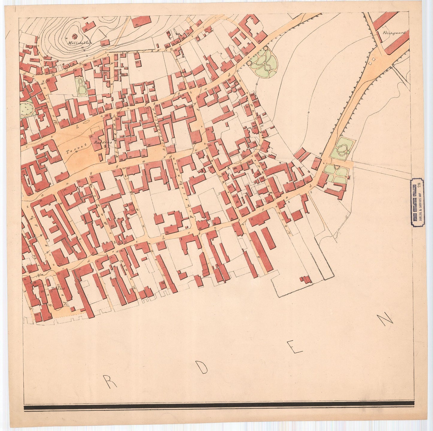 Jarlsberg-og-Larviks-amt nr 28-5: Kart over Tønsberg: Vestfold