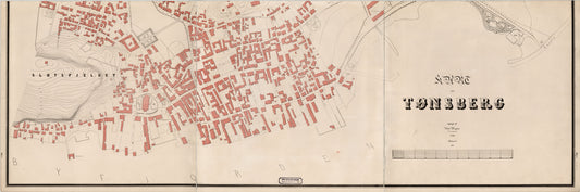Jarlsberg og Larviks amt nr 28 sør: Kart over Tønsberg: Vestfold