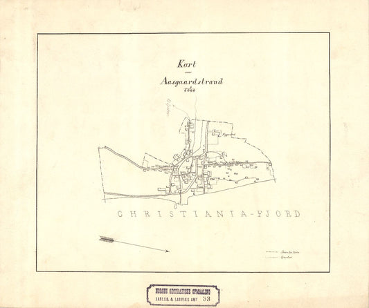 Jarlsberg-og-Larviks-amt nr 33: Kart over Aasgaardstrand: Vestfold