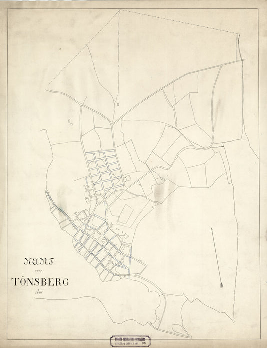 Jarlsberg og Larviks amt nr 36: Kart over Tønsberg: Vestfold