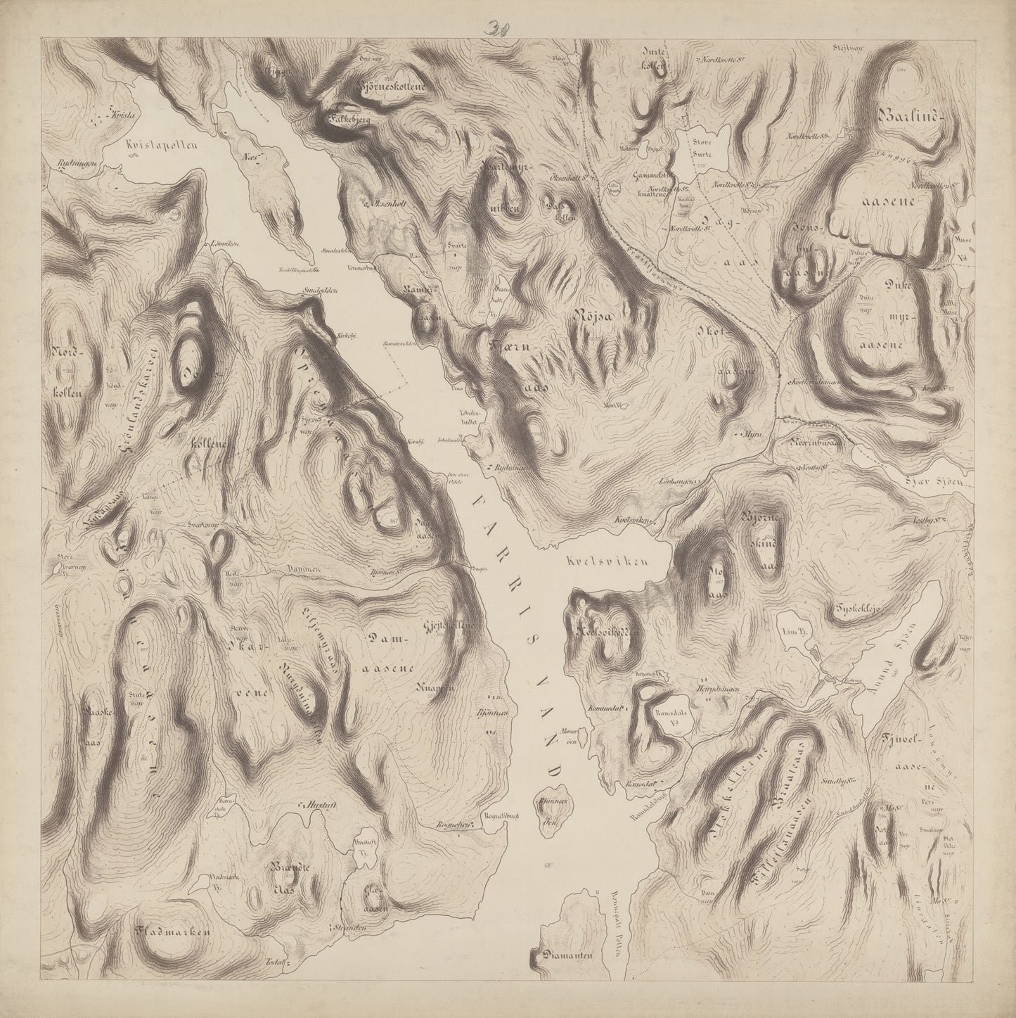 Jarlsberg og Larviks amt nr 39-30: Kart over det forrige Grevskab: Vestfold