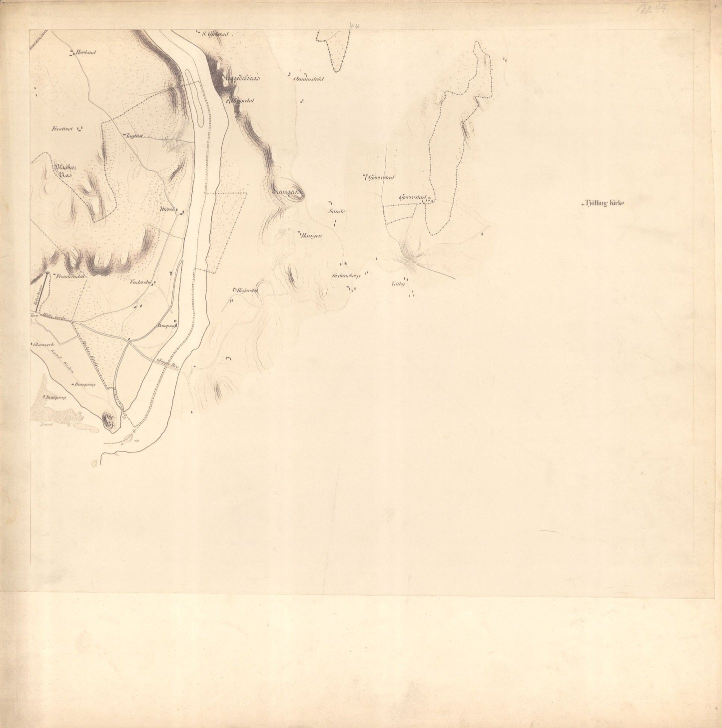 Jarlsberg-og-Larviks-amt nr 39-44: Kart over Forrige Grevskab: Vestfold