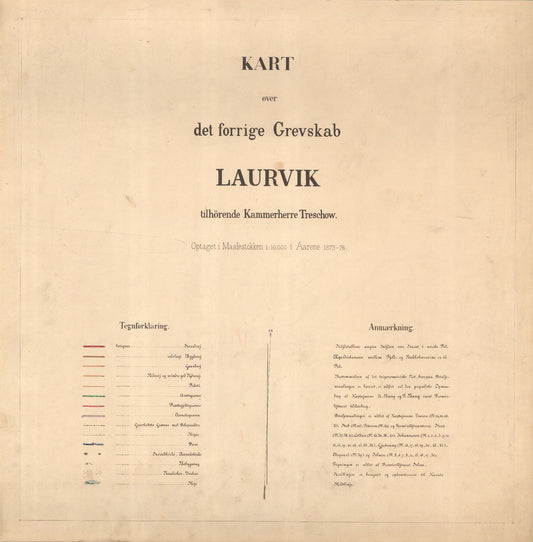 Jarlsberg-og-Larviks-amt nr 39-Tegnforklaring: Kart over Forrige Grevskab: Vestfold