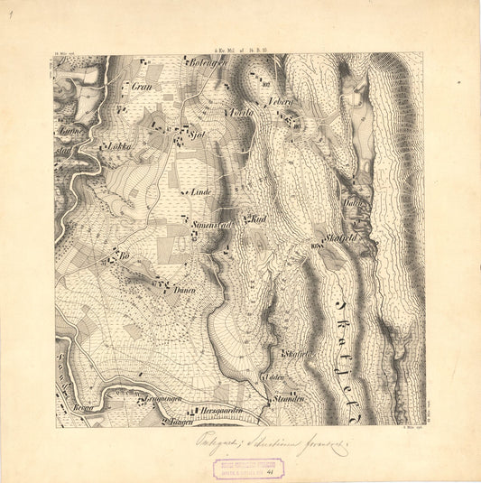 Jarlsberg og Larviks amt nr 41-1 Krigsspillkart over en Del af Sande Sogn: Vestfold