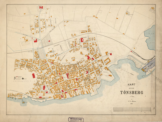Jarlsberg og Larviks amt nr 43: Kart over Tønsberg: Vestfold