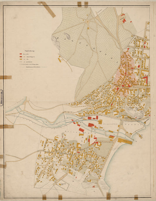 Jarlsberg og Larviks amt nr 44 vest: Kart over Laurvig (vest): Vestfold