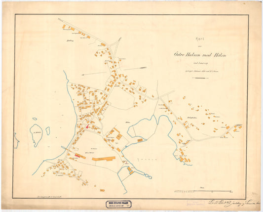 Jarlsberg-og-Larviks-amt-48: Kart over østre Halsen med Hølen ved Laurvik: Vestfold