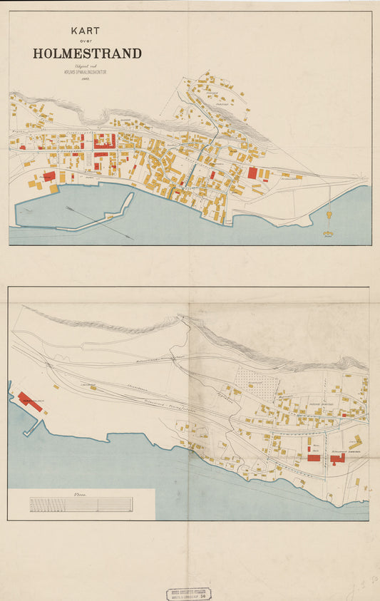 Jarlsberg og Larviks amt nr 50: Kart over Holmestrand: Vestfold