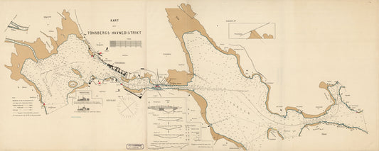 Jarlsberg og Larviks amt nr 56: Kart over Tønsbergs havnedistrikt: Vestfold