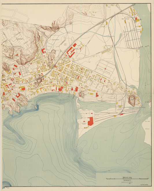 Jarlsberg og Larviks amt nr 59 øst: Kart over Larvik (øst): Vestfold