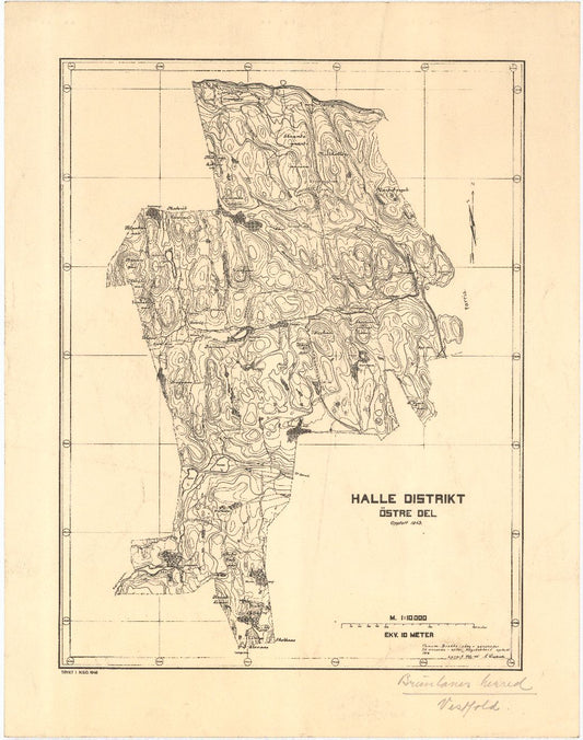 Jarlsberg-og-Larviks-amt nr 62: Kart over Halle: Vestfold
