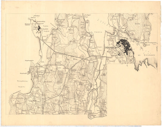 Jarlsberg-og-Larviks-amt nr 71-2: Krigsspillkart for Tönsberg befestninger: Vestfold