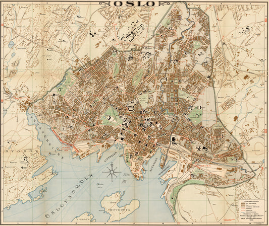 Kristiania amt nr 106: Kart over Oslo: Oslo