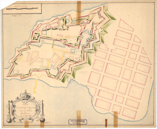 Kristiania amt nr 11: Plan de Forteresse d'Aggershuus et de la ville de Christiania: Oslo