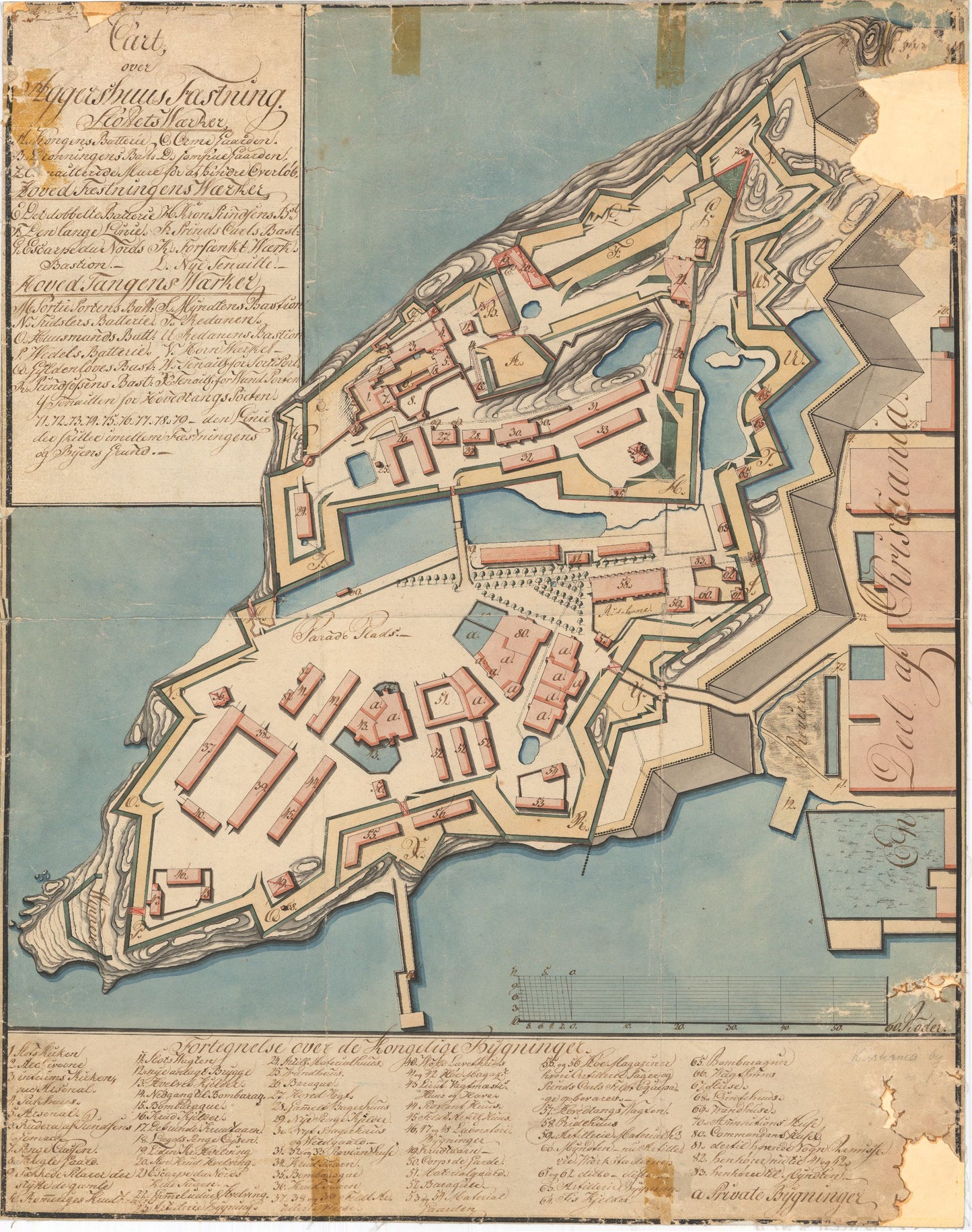 Kristiania amt nr 17: Cart over Aggershuus Fæstning: Oslo