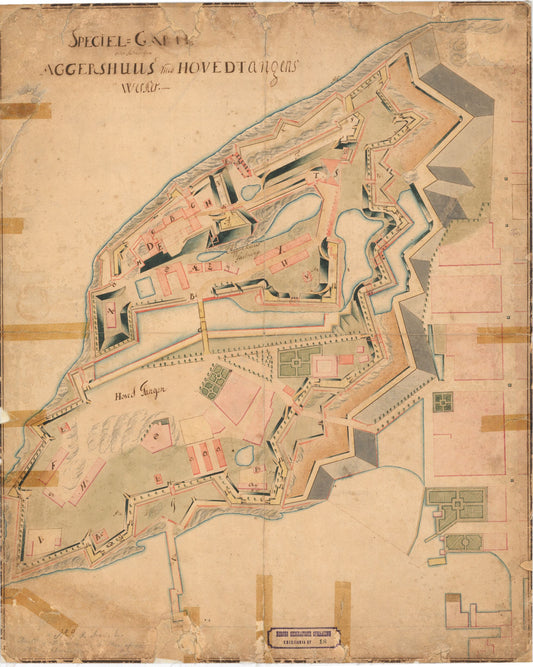 Kristiania amt nr 18: Speciel Carte over Fæstningen Aggershus: Oslo