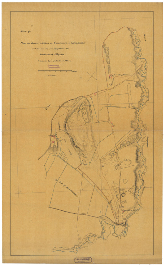 Kristiania amt nr 33: Plan over Exercer-Pladsen for Garnisonen i Christiania: Oslo