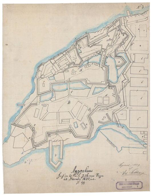 Kristiania amt nr 3: 8 Karter vedrørende Akershus i Tidrummet 1686-1726: Oslo