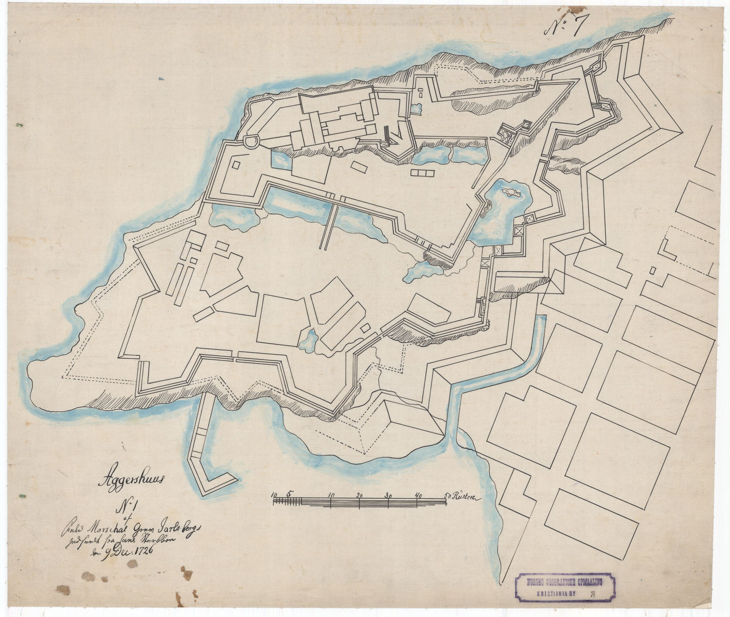 Kristiania amt nr 3: 8 Karter vedrørende Akershus i Tidrummet 1686-1726: Oslo