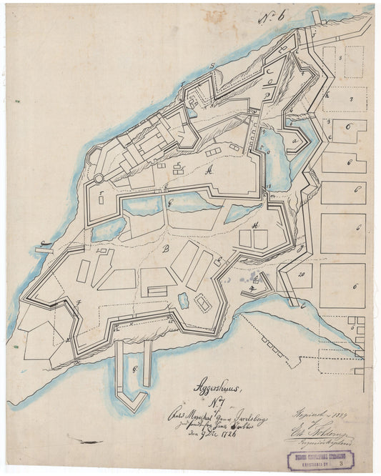 Kristiania amt nr 3: 8 Karter vedrørende Akershus i Tidrummet 1686-1726: Oslo