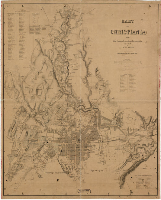 Kristiania amt nr 59: Kart over Christiania: Oslo