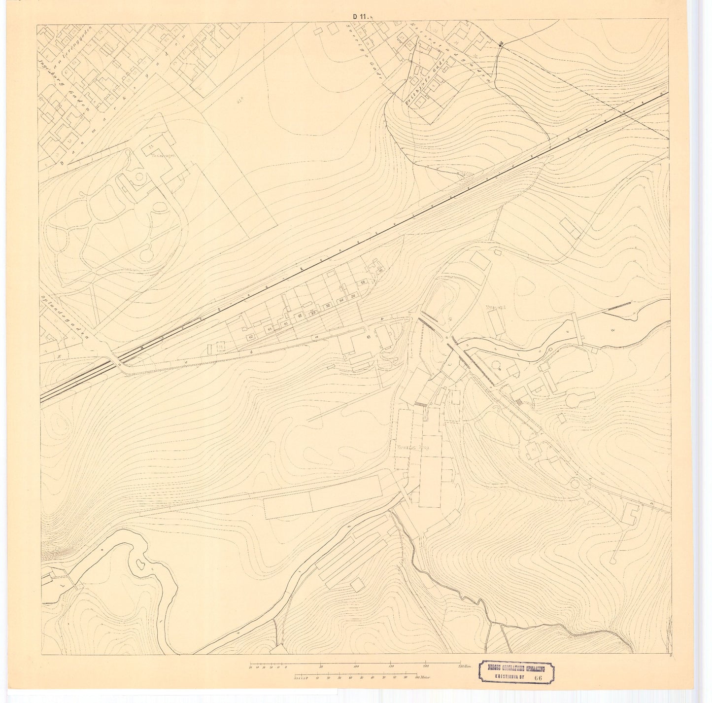 Kristiania amt nr 66D11: Detaljekart over Kristiania: Oslo
