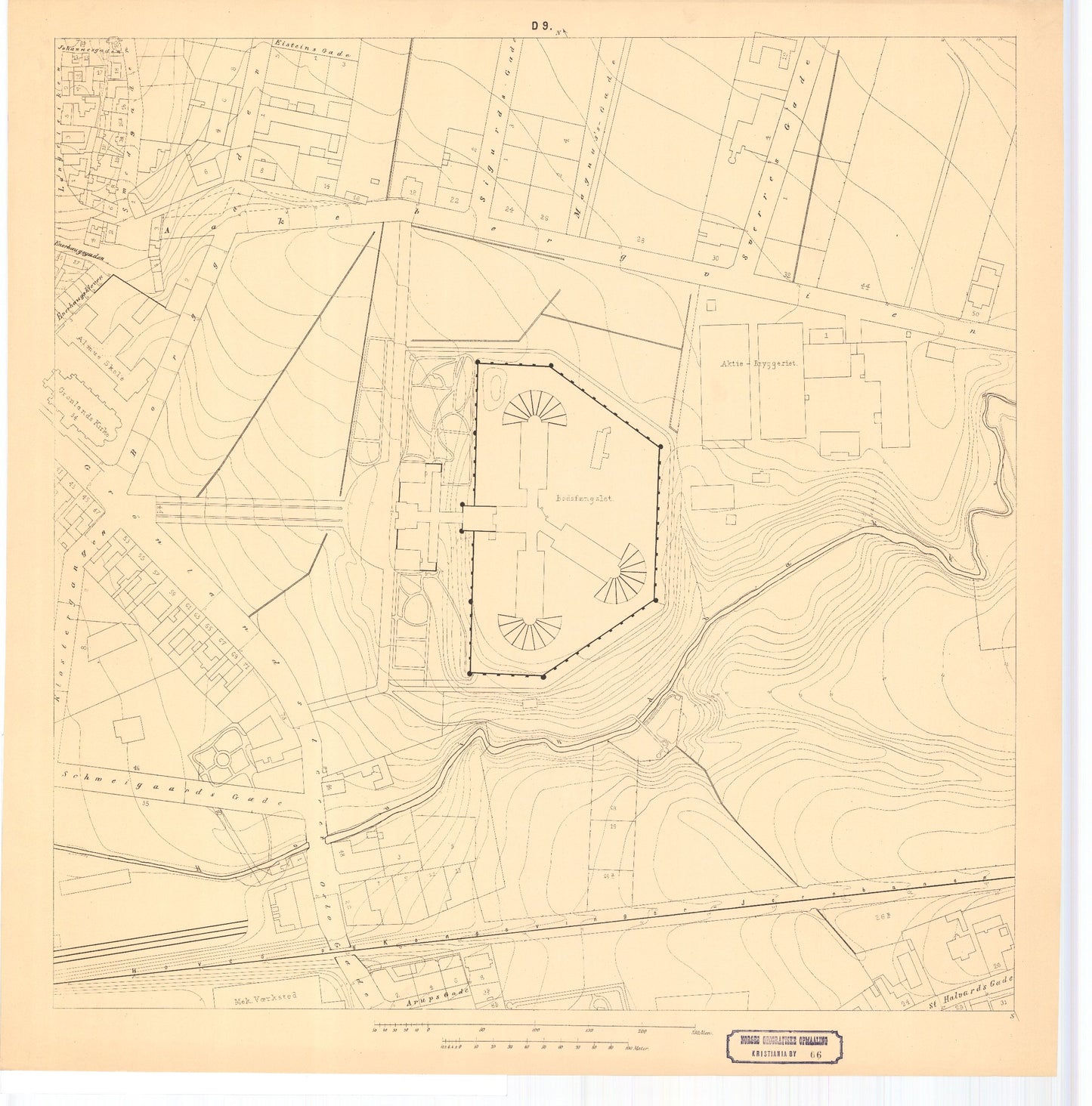Kristiania amt nr 66D9: Detaljekart over Kristiania: Oslo