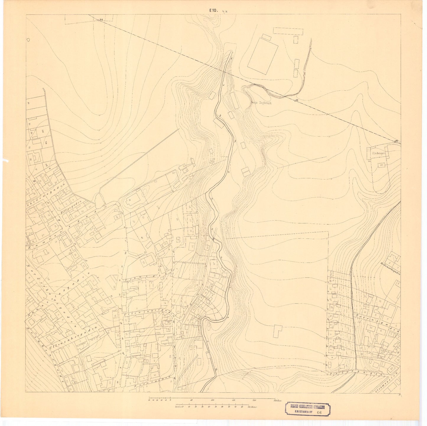 Kristiania amt nr 66E10: Detaljekart over Kristiania: Oslo
